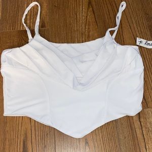 Spaghetti Strap White Crop Top